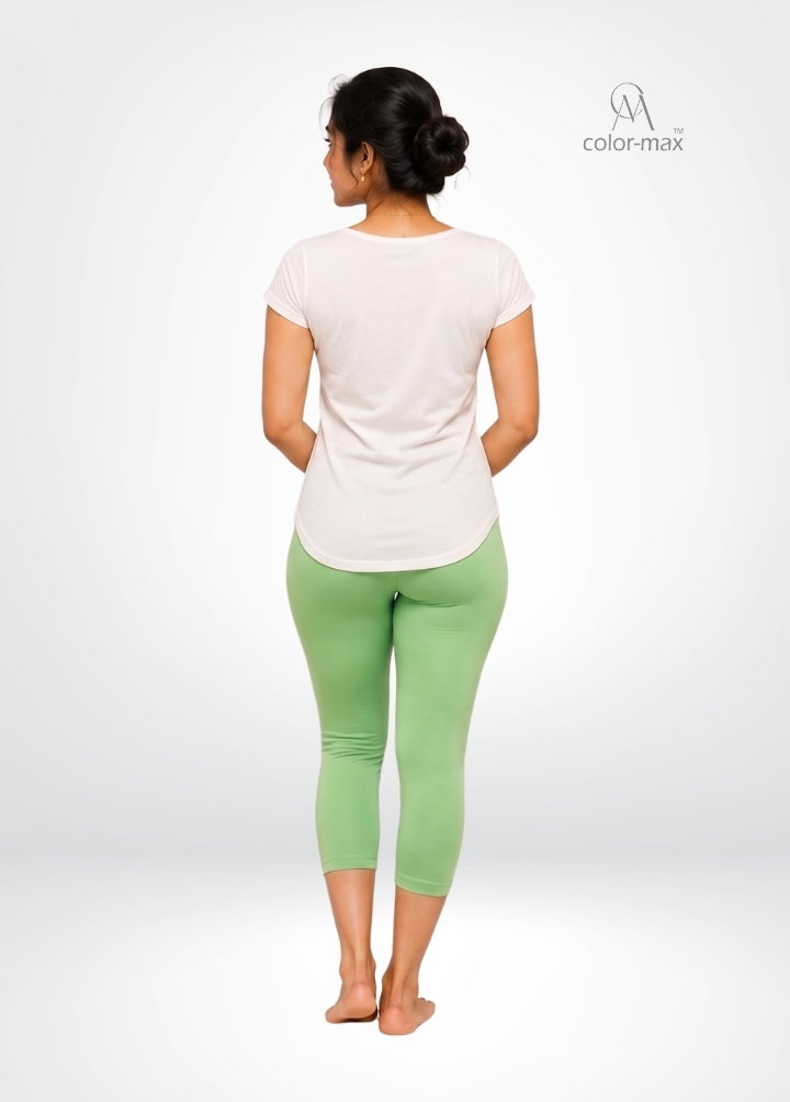 PISTA - Premium Cotton Lycra Capri Leggings - Hover